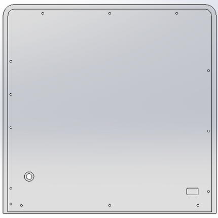 1/2" Clear Polycarbonate Upper Windshield with Retainers for Kubota KX 080-4 & 080-5