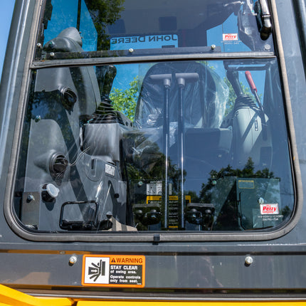 1/2" Tinted Polycarbonate Lower Windshield for John Deere Compact Excavator