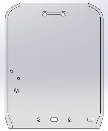 1/2" Clear Polycarbonate Windshield (Bottom Holes Omitted) for Kubota Track Loader