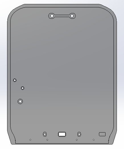1/2" Tinted Polycarbonate Only (With Bottom Holes) for Kubota Track Loader