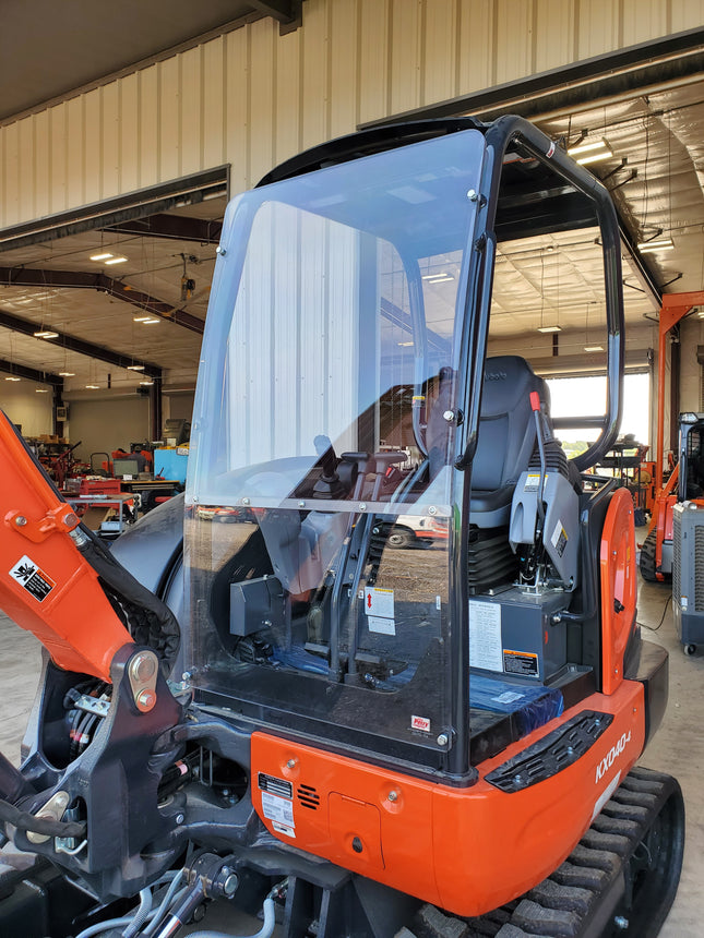 1/2" Clear Open Station Upper and Lower Polycarbonate Windshield