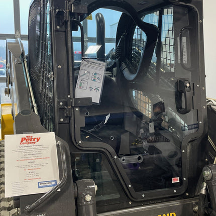 1/2" Clear Polycarbonate Windshield and Kick Panel with Half Frame for Case & New Holland Track Loaders