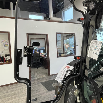 1/2" Clear Polycarbonate Windshield and Kick Panel with Half Frame for Case & New Holland Track Loaders