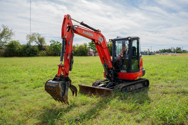 1/2" Tinted Polycarbonate Lower Windshield for Kubota Excavators