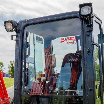 1/2" Tinted Polycarbonate Upper Windshield with Fasteners for Kubota Excavators