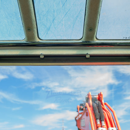 1/2" Tinted Polycarbonate Upper Windshield with Fasteners for Kubota Excavators