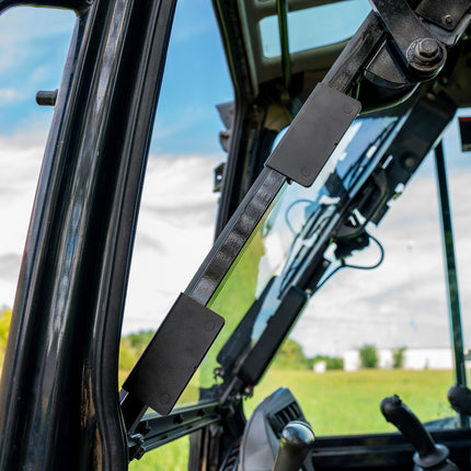 1/2" Tinted Polycarbonate Upper Windshield with Fasteners for Kubota Excavators