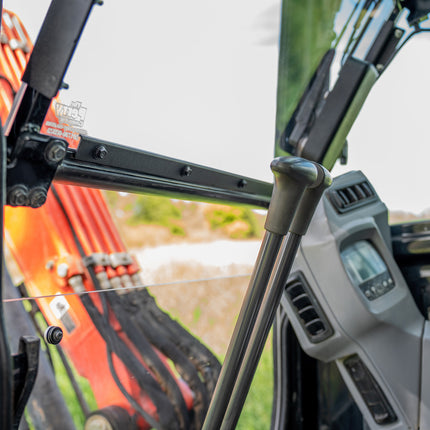 1/2" Clear Polycarbonate Lower Windshield for Kubota Excavators