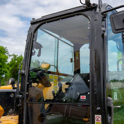 1/2" Tinted Polycarbonate Upper Windshield with Fasteners for Caterpillar 309