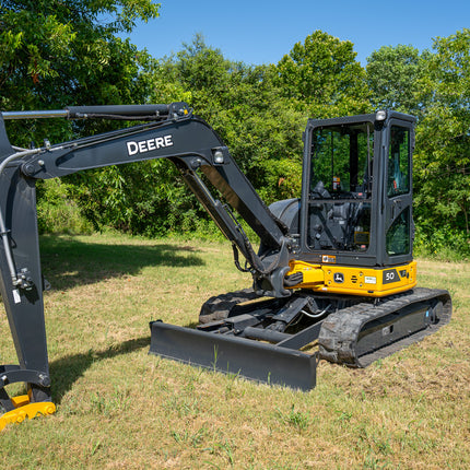 1/2" Tinted Polycarbonate Upper Windshield with Fasteners for John Deere Compact Excavator