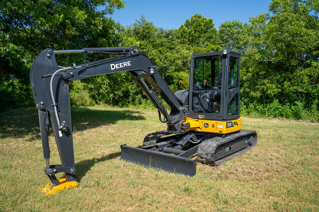 1/2" Tinted Polycarbonate Upper Windshield with Fasteners for John Deere Compact Excavator