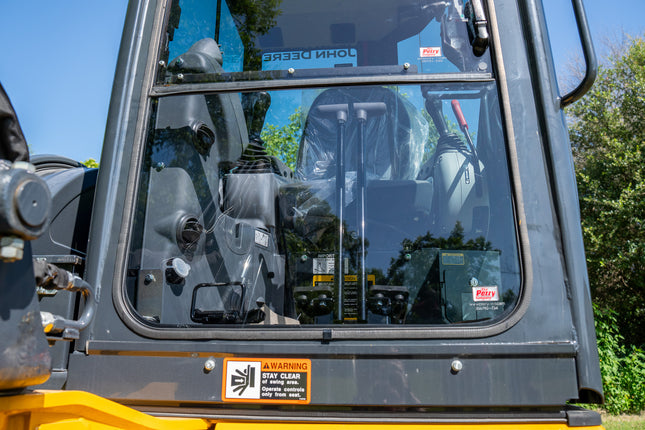 1/4" Clear Polycarbonate Lower Windshield for John Deere Compact Excavator