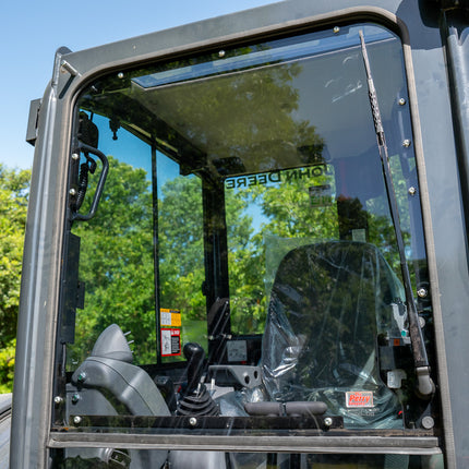 1/2" Clear Polycarbonate Upper Windshield with Fasteners for John Deere Compact Excavator