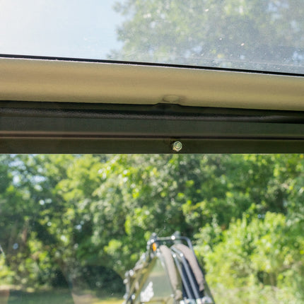 1/2" Tinted Polycarbonate Upper Windshield with Fasteners for John Deere Compact Excavator