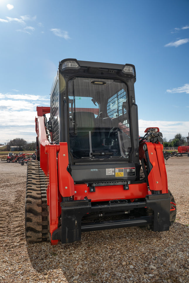 3/8" Clear Polycarbonate Windshield with Retainers (With Bottom Holes) for Kubota Track Loader SVL