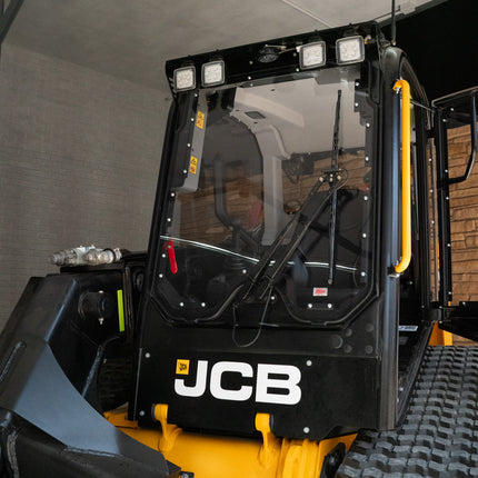 1/2" Clear Polycarbonate Replacement for JCB 3TS 2020-2026- Front Door Only