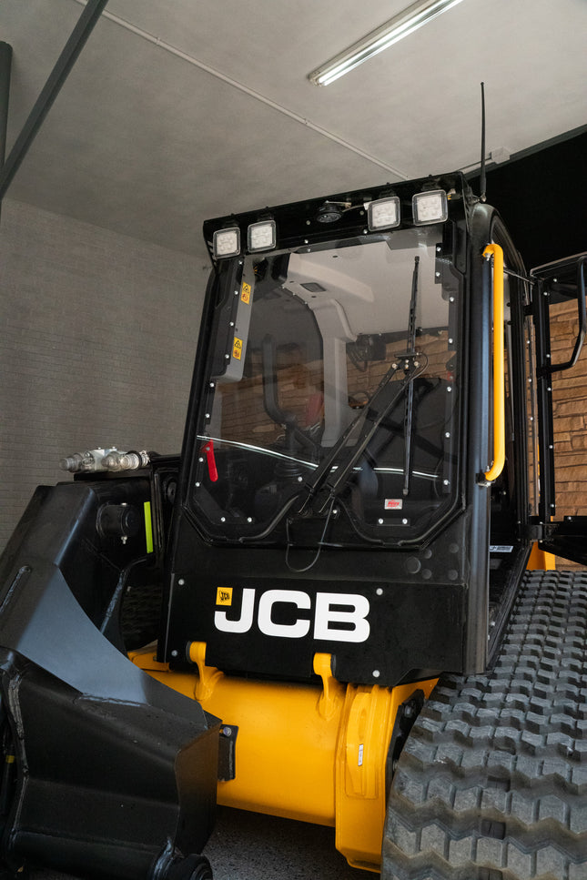 1/2" Clear Polycarbonate Replacement for JCB 3TS 2020-2026- Front Door Only