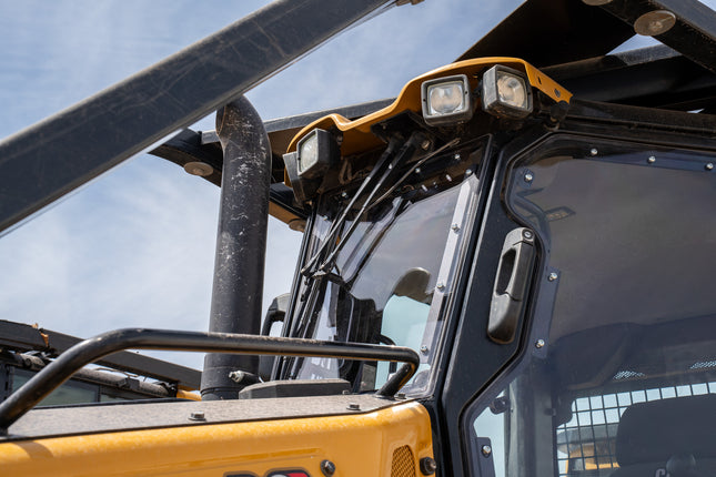 3/8" Clear Polycarbonate Center Window with Fasteners for Caterpillar Small Dozer