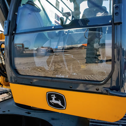 1/4" Clear Polycarbonate Lower Windshield for John Deere Mid & Large Size Excavator