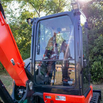 1/2" Clear Polycarbonate Lower Windshield for Kubota KX 057-5